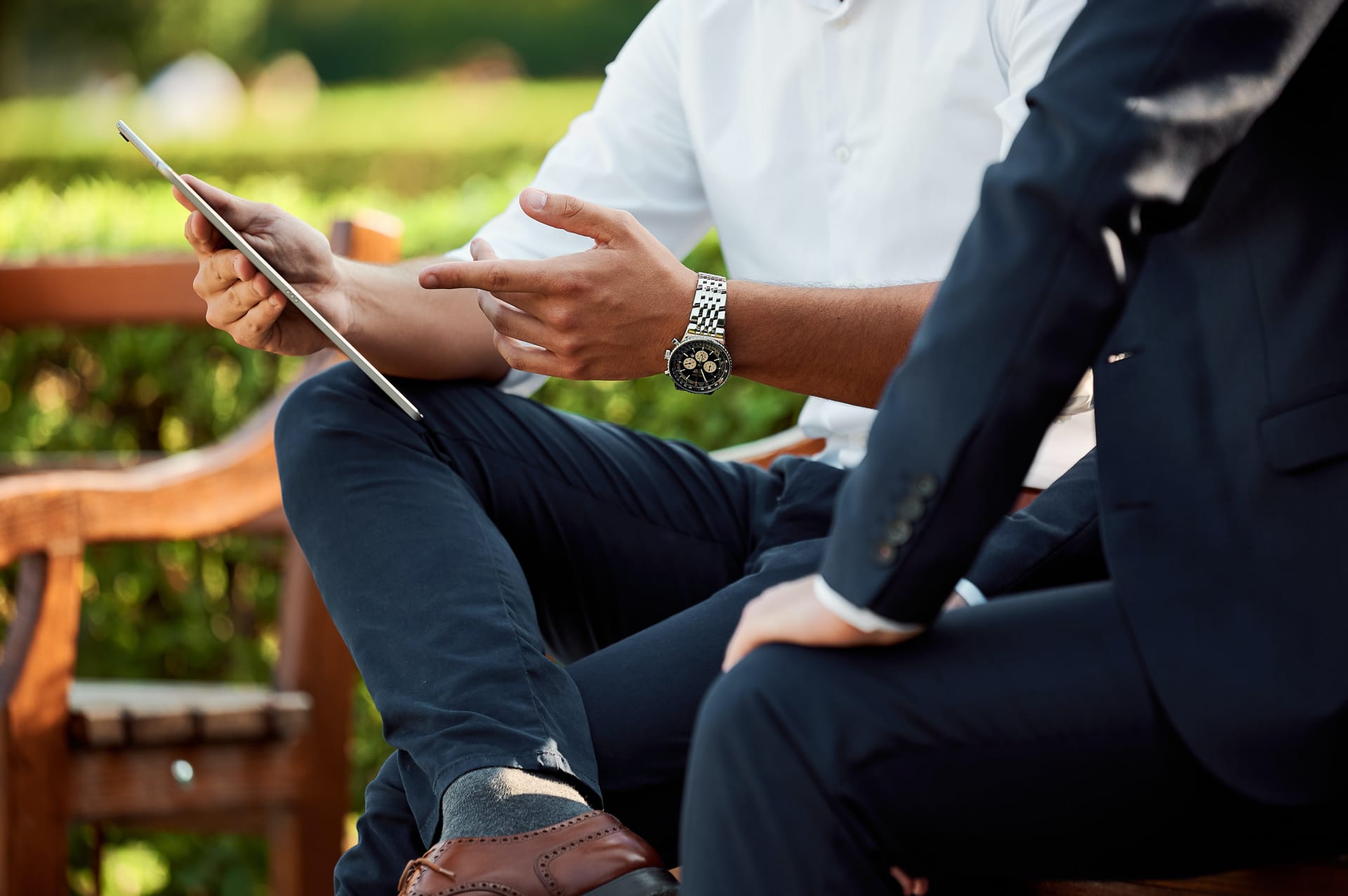 Executive business mentor working with founder